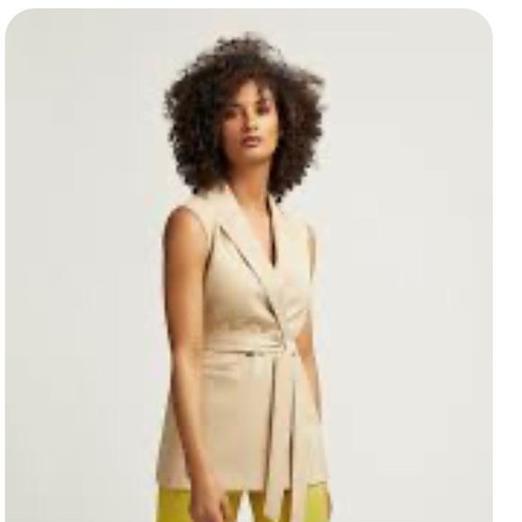 Argent Pants - Argent Belted Double Breasted Vest (6) & Wide Leg Pants (8) in Seasonless Wool
